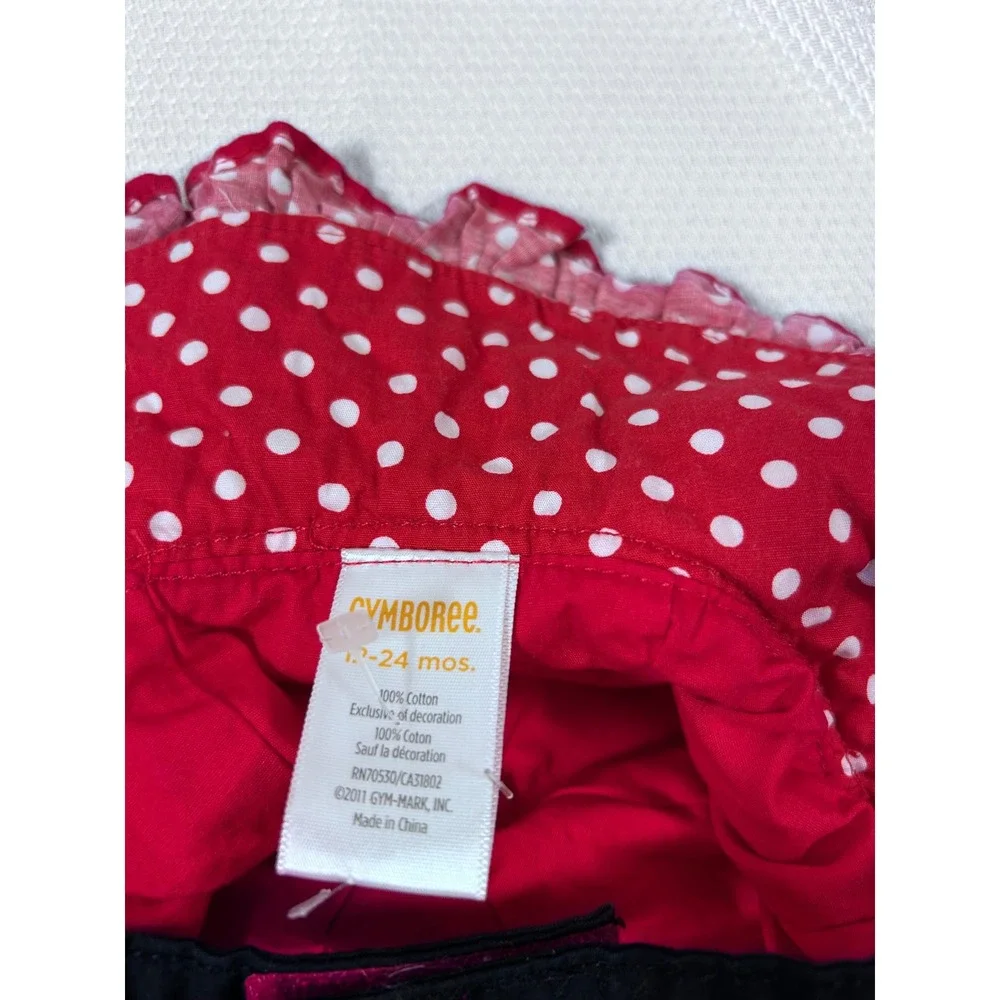 Gymboree Ladybug Sun Hat 12-24 Months Red Polka Dot Ruffle Kids‎